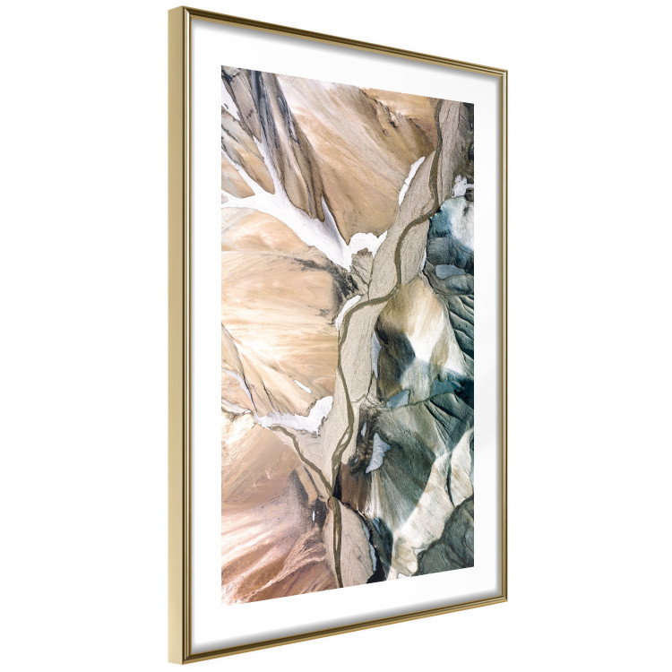 Poster Mountain Space - abstraction amidst rocky cliffs in warm hues 129473 additionalImage 7
