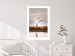 Poster Autumn Over the Lake - landscape of a white bird against a golden field 130373 additionalThumb 5