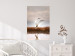 Poster Autumn Over the Lake - landscape of a white bird against a golden field 130373 additionalThumb 4