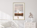 Poster Autumn Over the Lake - landscape of a white bird against a golden field 130373 additionalThumb 22