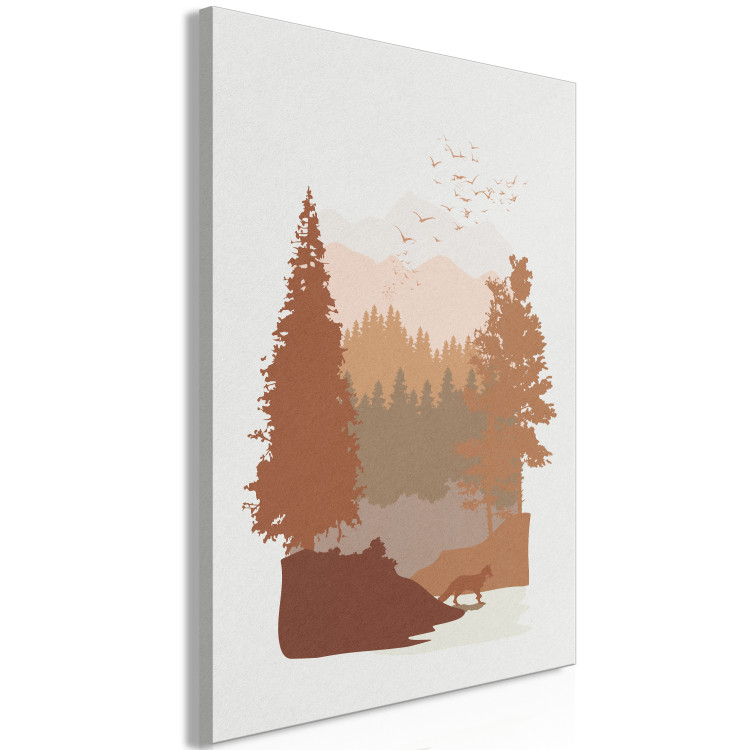 Canvas Autumn in the Mountains (1-piece) Vertical - landscape scenery in boho style 131873 additionalImage 2