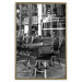 Poster Parisian Café - gray landscape of chairs and a table against the backdrop of a café 132273 additionalThumb 18