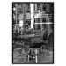 Poster Parisian Café - gray landscape of chairs and a table against the backdrop of a café 132273 additionalThumb 20