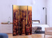 Room Divider Screen Manhattan Bird's Eye View (3-piece) - New York in warm colors 132673 additionalThumb 2
