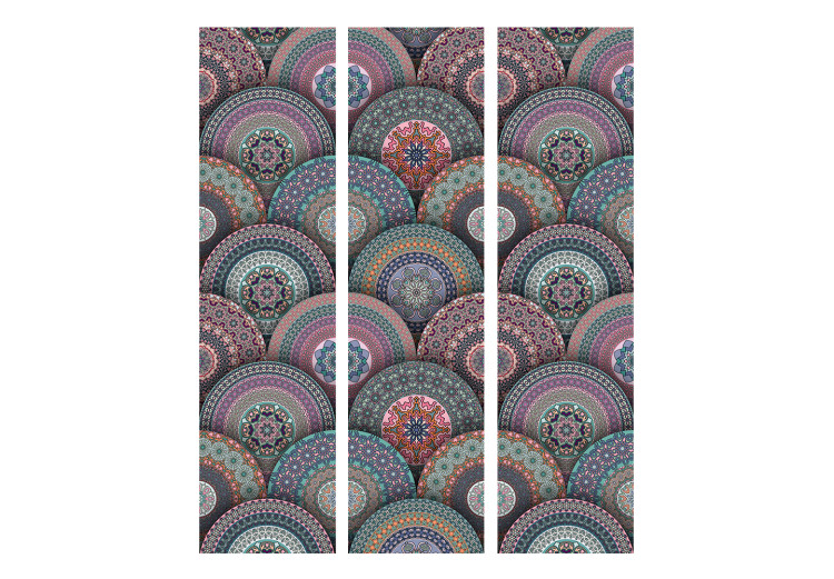 Folding Screen Oriental Kaleidoscope (3-piece) - background in colorful ethnic pattern 132873 additionalImage 3
