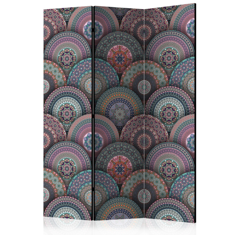 Folding Screen Oriental Kaleidoscope (3-piece) - background in colorful ethnic pattern 132873