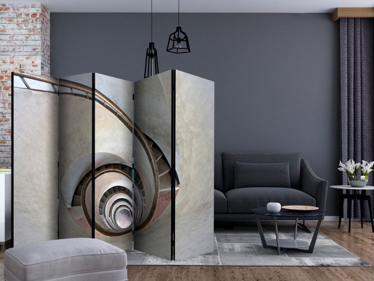 Room Divider White Spiral Stairs II - long and winding concrete staircase 133773 additionalImage 4