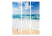 Room Divider Screen By the Seashore - seascape against a cloudy sky 134073 additionalThumb 3