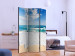 Room Divider Screen By the Seashore - seascape against a cloudy sky 134073 additionalThumb 2