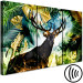 Canvas Print Surrounded by Forest (3-piece) - deer against a background of monstera and palm leaves 134573 additionalThumb 6