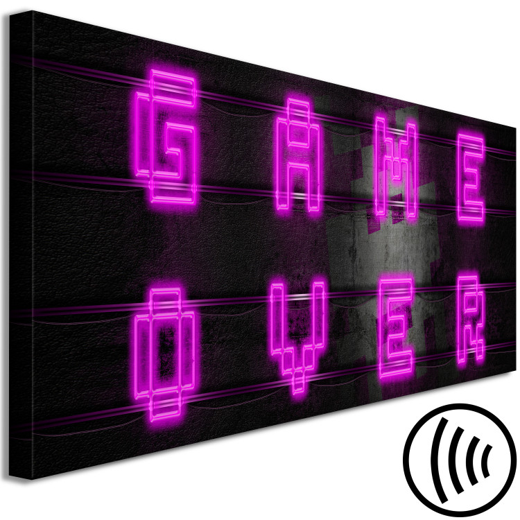 Canvas Print The end of the game - Neon Game Over inscription 135473 additionalImage 6