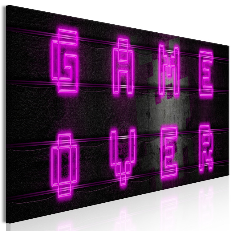 Canvas Print The end of the game - Neon Game Over inscription 135473 additionalImage 2