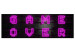 Canvas Print The end of the game - Neon Game Over inscription 135473