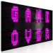 Canvas Print The end of the game - Neon Game Over inscription 135473 additionalThumb 2