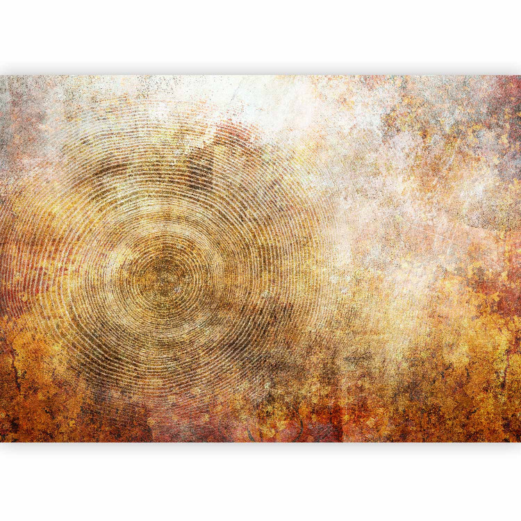 Photo Wallpaper Golden jar of trees - abstraction with wheels in shades of bronze 138473 additionalImage 5