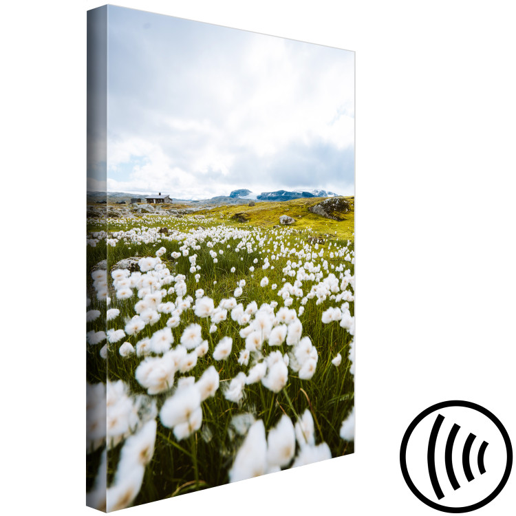 Canvas Art Print Meadow in the North (1-piece) Vertical - spring landscape with flowers 138773 additionalImage 6