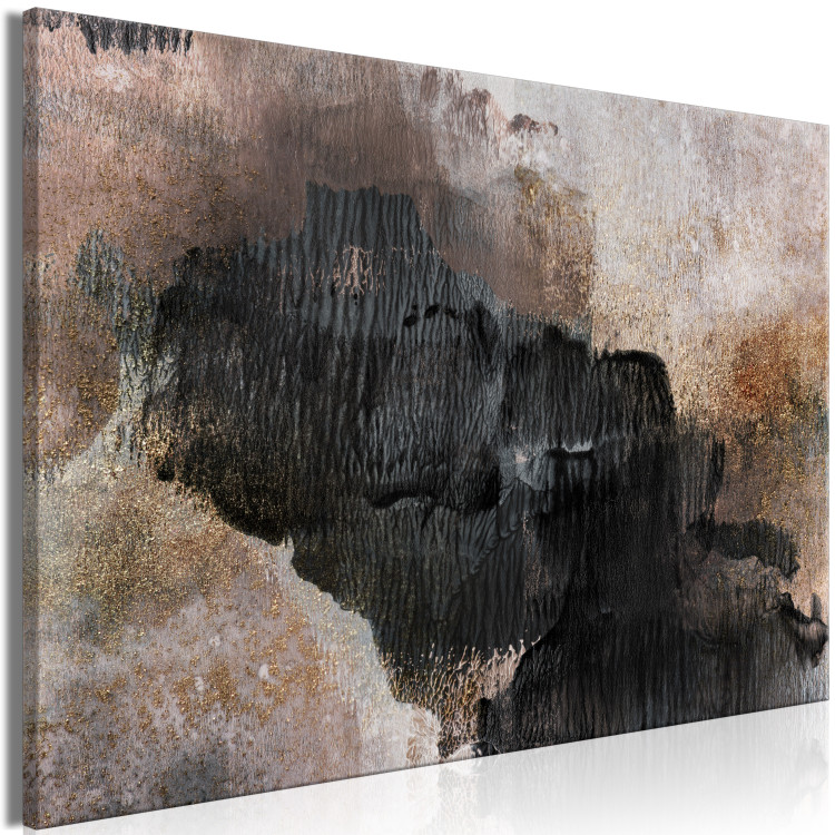 Canvas Beige Sanctuary (1-piece) - abstraction with a touch of black 143873 additionalImage 2