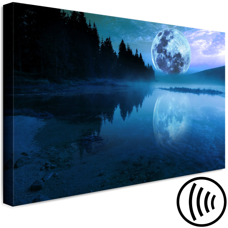 Canvas Art Print Radiant Evening (1-part) - Blue Moon Over the Lake 144573 additionalImage 6