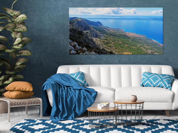 Canvas Sunny Croatia (1-piece) - landscape with a view of the sea and rocks 144973 additionalImage 3