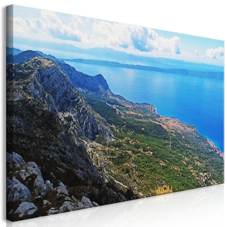 Canvas Sunny Croatia (1-piece) - landscape with a view of the sea and rocks 144973 additionalImage 2