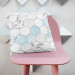 Decorative Microfiber Pillow Subtle hexagons - composition in shades of white and blue cushions 146973 additionalThumb 2