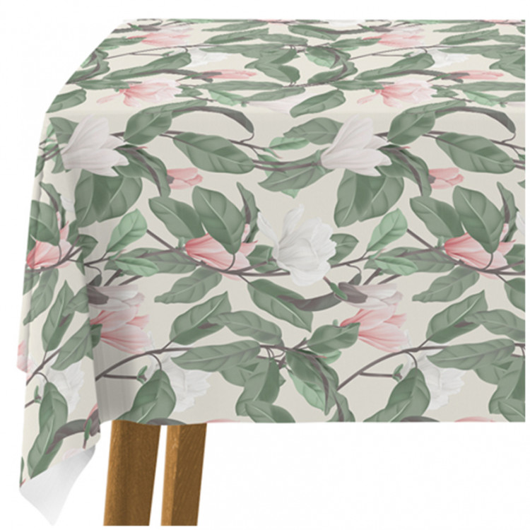 Tablecloth Gentle magnolias - subtle floral pattern in cottagecore style 147273