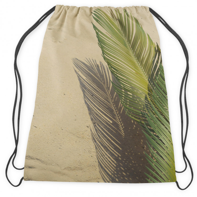 Backpack Palm shade - a minimalist floral composition on a sand background 147573 additionalImage 2