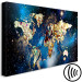 Canvas Print Abstract Map - World With Klimt Accent With Stars 148473 additionalThumb 6