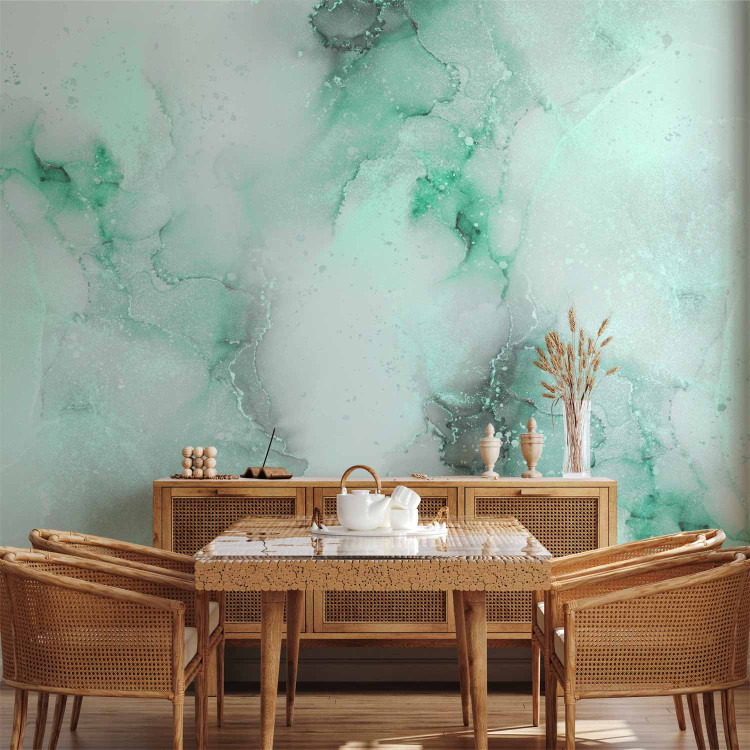 Photo Wallpaper Marble Impression - Elegant Abstraction in a Green Shade 148773 additionalImage 6