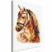 Paint by Number Kit Horse Portrait - Animal With a Beautiful Mane on a Gray Background 148873 additionalThumb 6