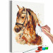 Paint by Number Kit Horse Portrait - Animal With a Beautiful Mane on a Gray Background 148873 additionalThumb 5