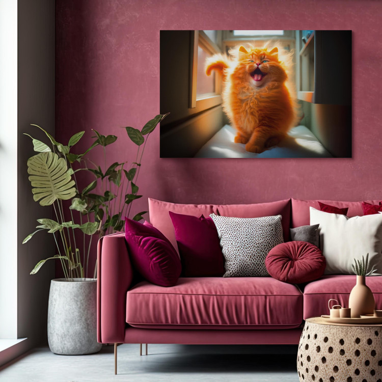 Canvas AI Norwegian Forest Cat - Smiling Red Animal With Long Hair - Horizontal 150173 additionalImage 9