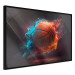 Wall Poster Accurate Throw - Basketball Ball in Orange-Blue Dust 150773 additionalThumb 5