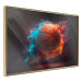 Wall Poster Accurate Throw - Basketball Ball in Orange-Blue Dust 150773 additionalThumb 2