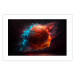 Wall Poster Accurate Throw - Basketball Ball in Orange-Blue Dust 150773 additionalThumb 17