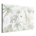 Large canvas print Tropical Safari - Wild Animals in Green-Pastel Colors [Large Format] 151173 additionalThumb 2