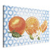 Canvas Print Sicilian Fruits - Oranges With Flowers on the Background of Blue Ornaments 151273 additionalThumb 2