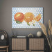 Canvas Print Sicilian Fruits - Oranges With Flowers on the Background of Blue Ornaments 151273 additionalThumb 5