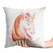 Decorative Velor Pillow Unicorn Portrait - A Lovely Colorful Animal Painted With Watercolors 151373 additionalThumb 3