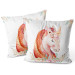 Decorative Velor Pillow Unicorn Portrait - A Lovely Colorful Animal Painted With Watercolors 151373 additionalThumb 2