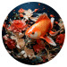 Round wallpaper I’ll Grant Your Three Wishes - Goldfish Against a Background of Plants in the Water 151673 additionalThumb 1