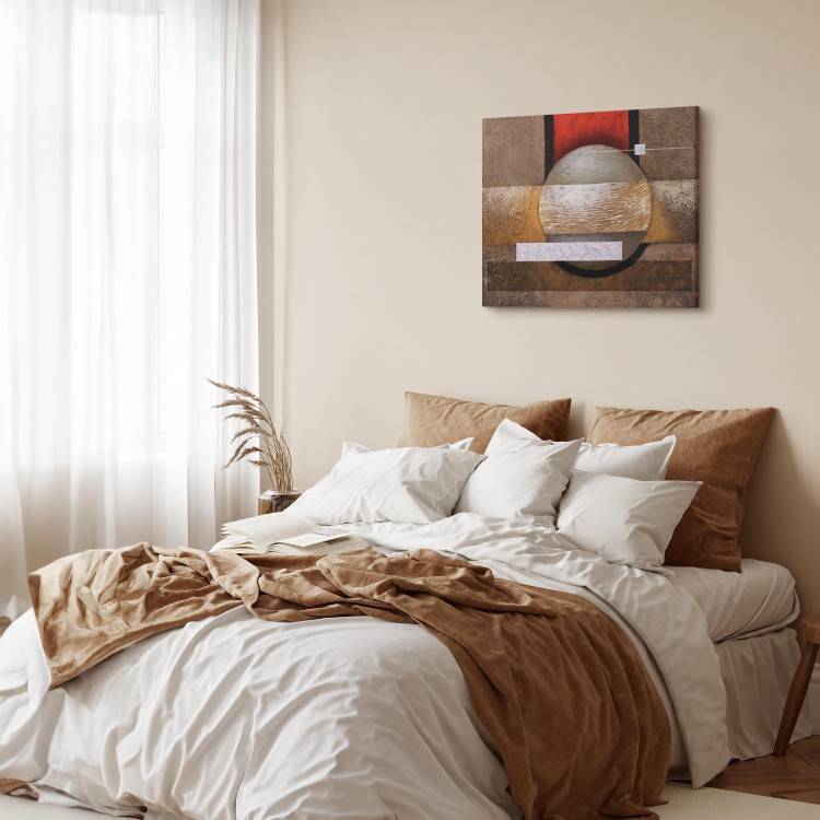 Canvas Print Bronze Fantasy (1-piece) - Abstraction with a ball and a shimmer effect 48073 additionalImage 4