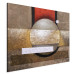 Canvas Print Bronze Fantasy (1-piece) - Abstraction with a ball and a shimmer effect 48073 additionalThumb 2