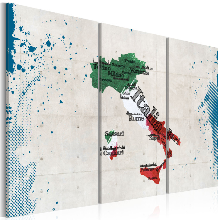 Canvas Print Map of Italy - triptych 55373 additionalImage 2