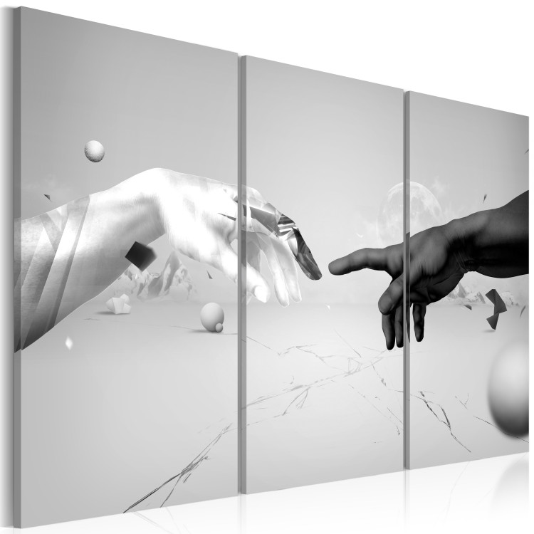 Canvas Print Touch in black-and-white 56573 additionalImage 2