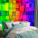 Photo Wallpaper Colorful Abstraction - background with colorful cubic figures in a rainbow pattern 62273 additionalThumb 2