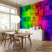 Photo Wallpaper Colorful Abstraction - background with colorful cubic figures in a rainbow pattern 62273 additionalThumb 7