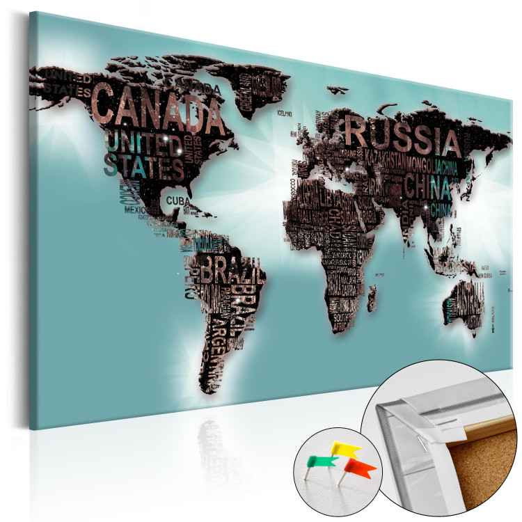 Cork Pinboard Subtlety of the World [Cork Map] 92173