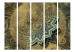 Room Divider Golden Treasure II - oriental mandala on a background of 3D motif ornaments 95473 additionalThumb 3