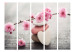 Room Divider Zen Flowers II - heart-shaped colorful stones and pink plants 96073 additionalThumb 3